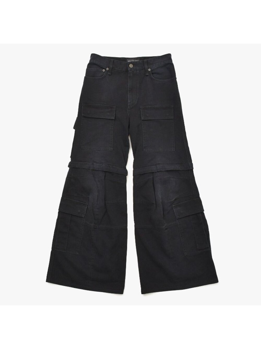 Balenciaga Flared Cargo Pants a Dos 2-Way XS Black
